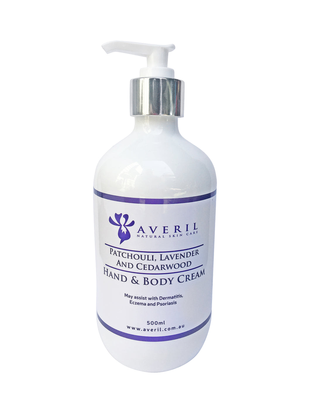 Averil Patchouli, Lavender and Cedarwood Hand and Body Cream (Treatment Range) 500 ml