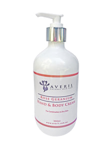 Averil Rose Geranium Hand and Body Cream (Combination to Dry Skin and Hair) 500 ml
